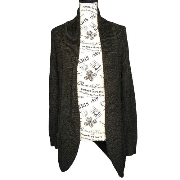 Market & Spruce (XS) Tabatha Waffle Knit Cotton Blend Cocoon Cardigan Olive - Picture 1 of 12